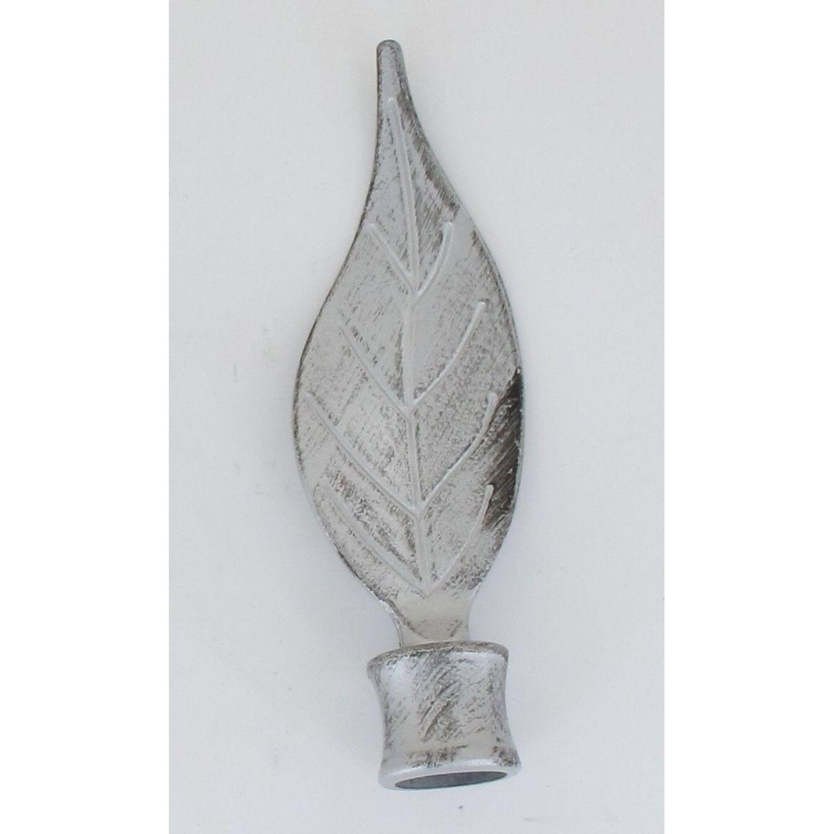 EMBOUT FEUILLE D20 X2 ARGENT NOIR