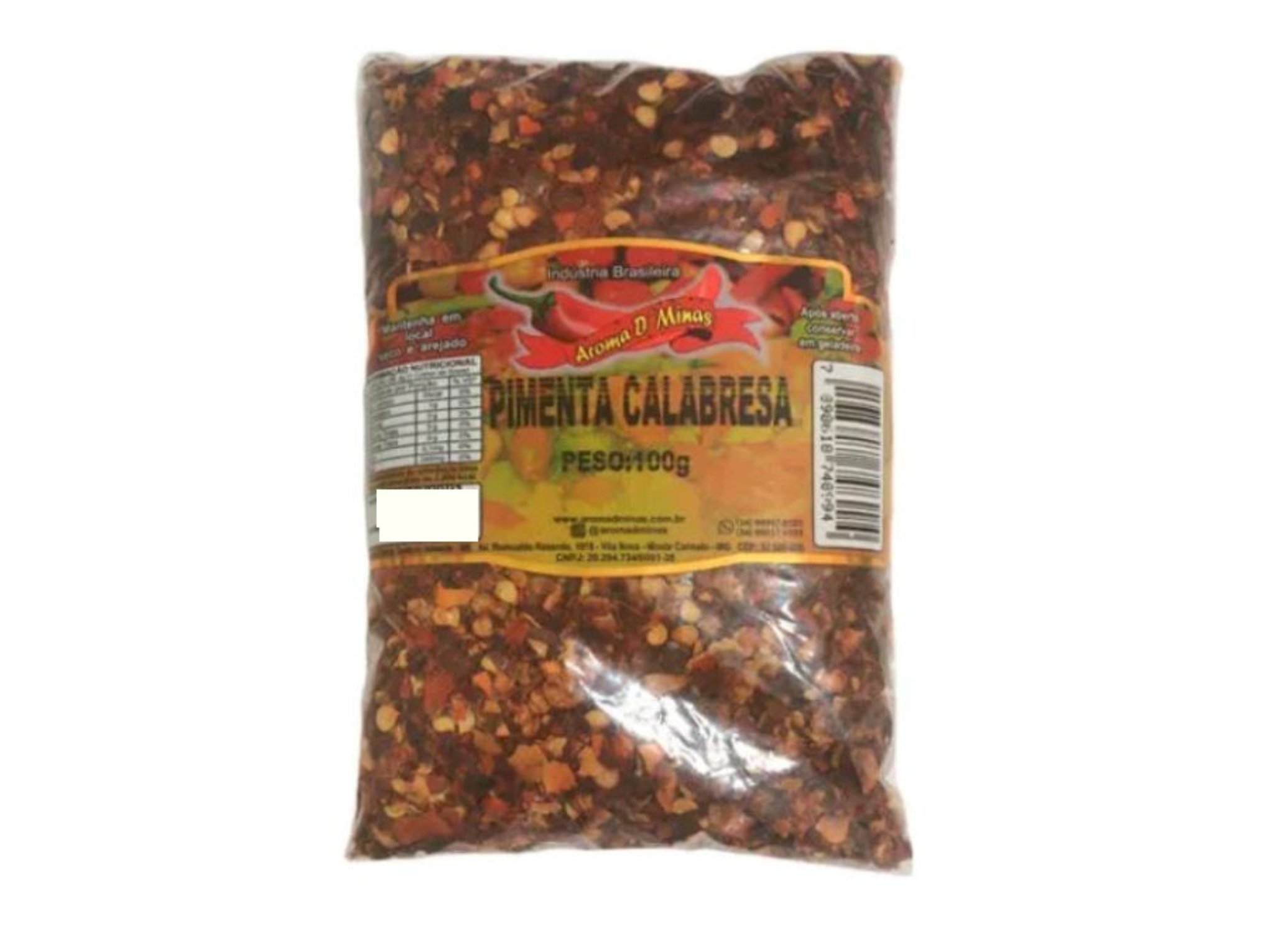 PIMENTA AROMA D`MINAS CALABRESA EM FLOCOS 100G