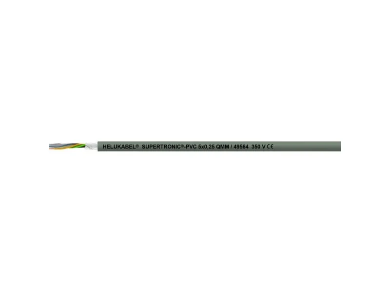 HELUKABEL Supertronic-PVC, Lavspændingskabel, Grå, Polyvinylchlorid (PVC), Polyvinylchlorid (PVC), Cooper, 7 x 0,25 mm²