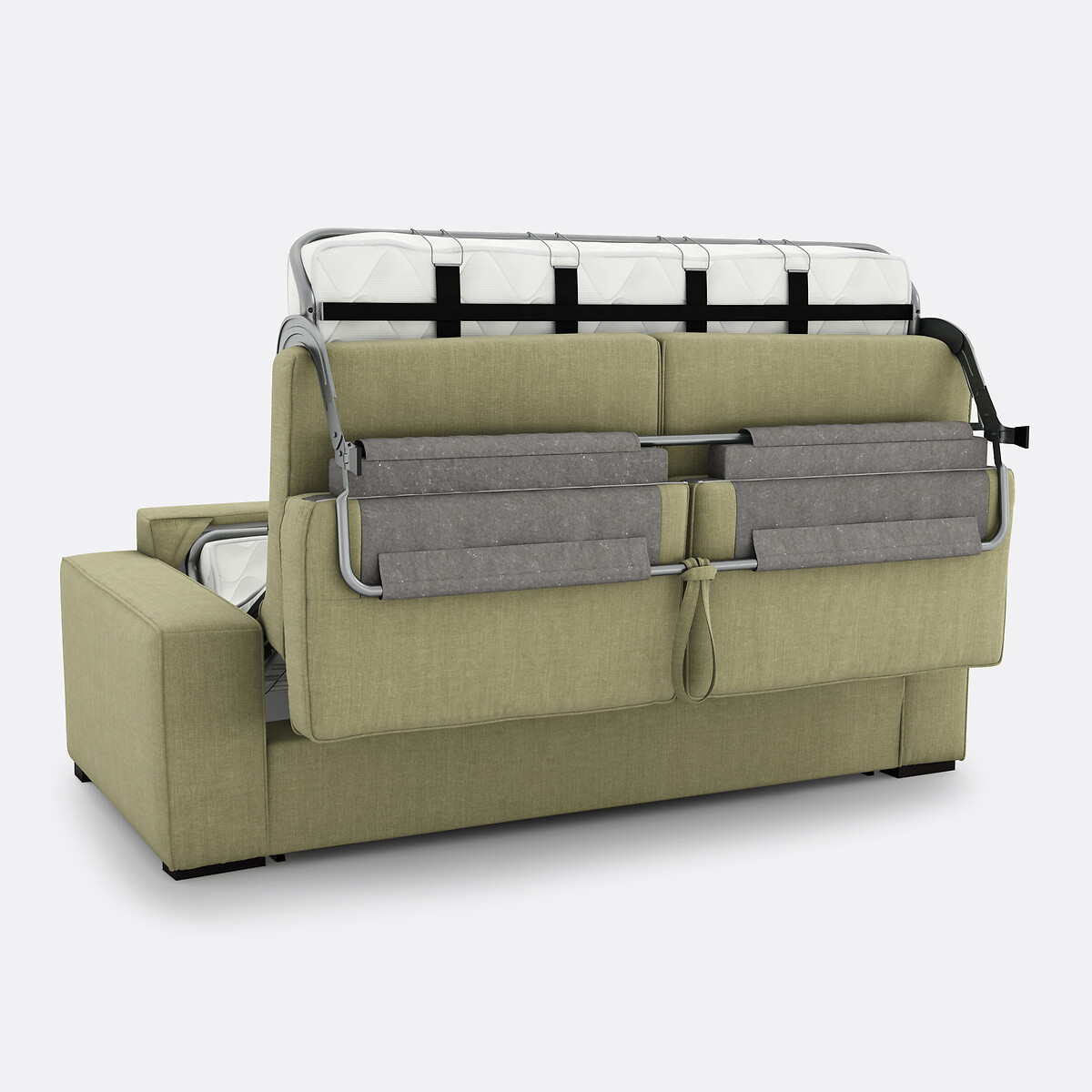 LA REDOUTE INTERIEURS<br>Sofá-cama em algodão/linho, espuma HR premium, Cecilia