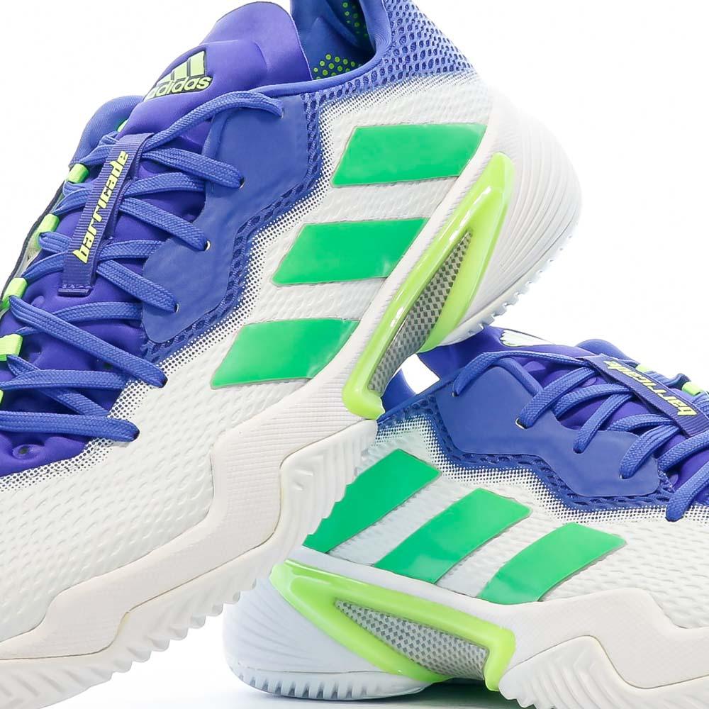 Adidas Chaussures de tennis Blanc/Bleu Homme Adidas Barricade