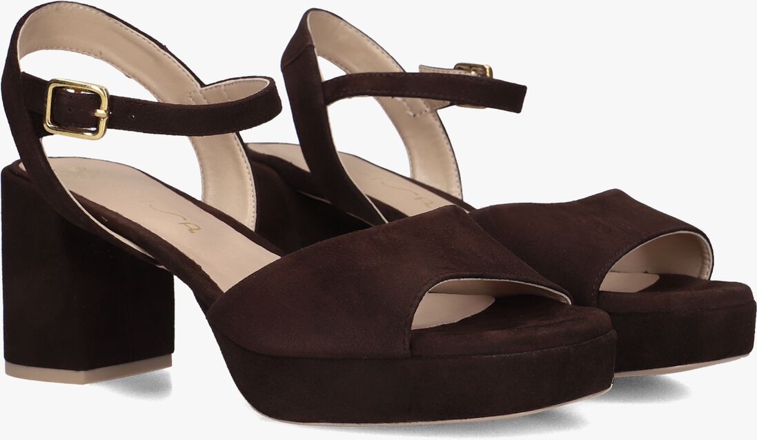 bruine unisa sandalen met hak ney