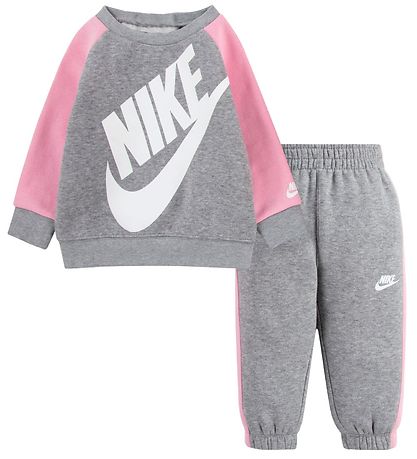 Nike Sweats?t - Sweatshirt/Sweatpants - Dark Grey Heather/Pink