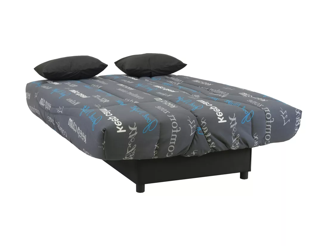 Canapé convertible clic-clac en tissu avec coffre de rangement imprimé good night SALOON