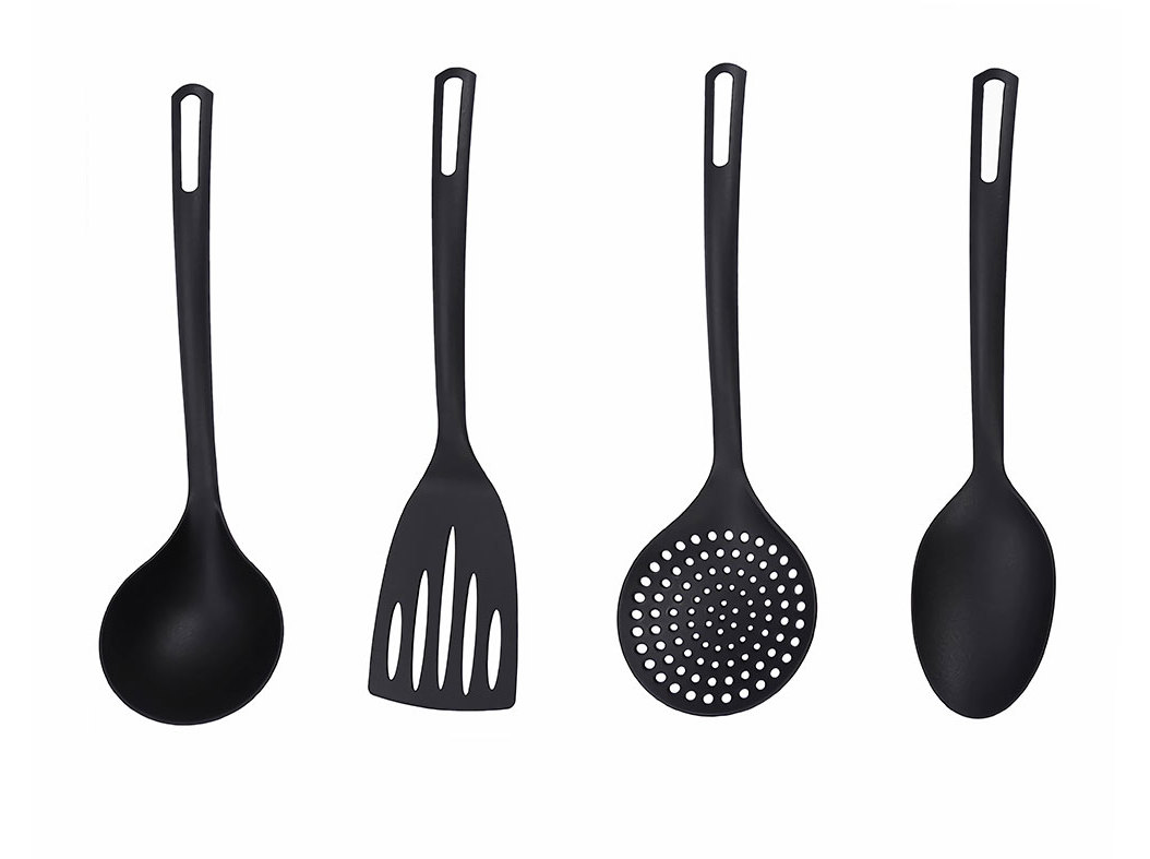CONJUNTO DE 4 UTENSÍLIOS DE COZINHA ACTUEL PBT PRETO