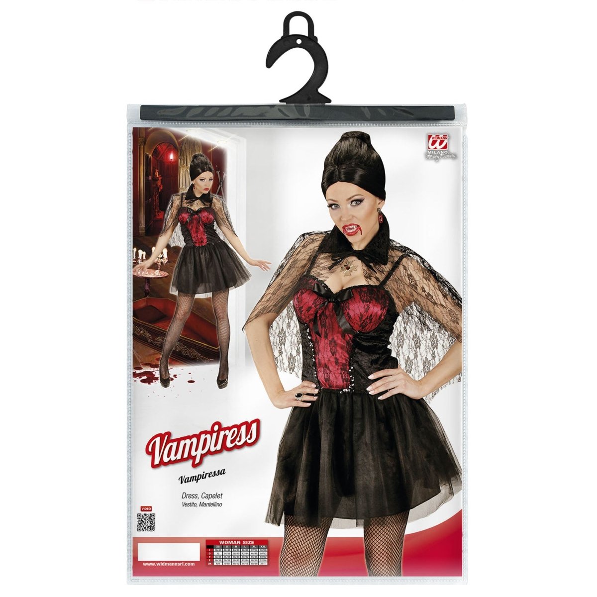 Halloween Jurk Rood Zwart Dames Vamoier Kort