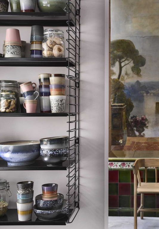 HKliving 70's Ceramic pastabord Ø19.5 set van 2 golden hour