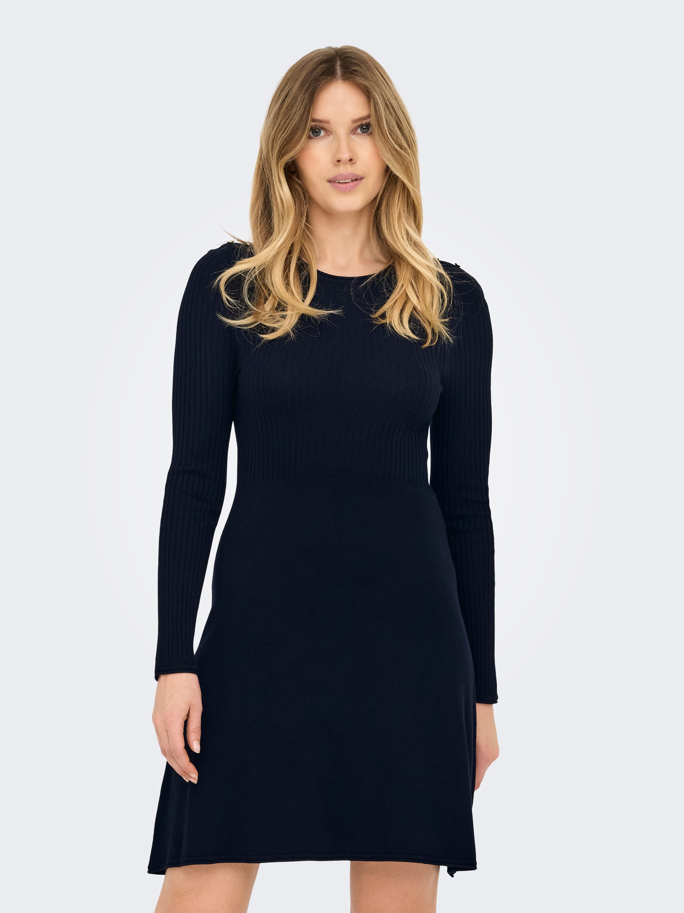 ONLY Midikleid »ONLMILA SL BUTTON O-NECK DRESS EX KNT« Sommerkleid