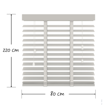 KARWEI houten jaloezie 50 mm wit (kleurnr. 944) 80x220 cm (bxh)