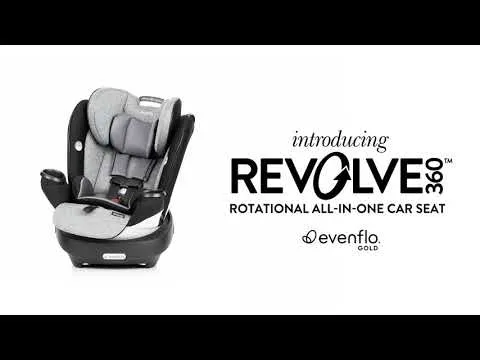Evenflo Siège d’Auto 2-en-1 Rotatif Slim Revolve 360 GOLD avec SensorSafe - Gris Perle