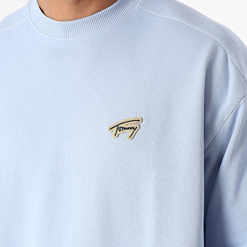 Sweat Crewneck Boxy Signature 7784 Bleu Clair