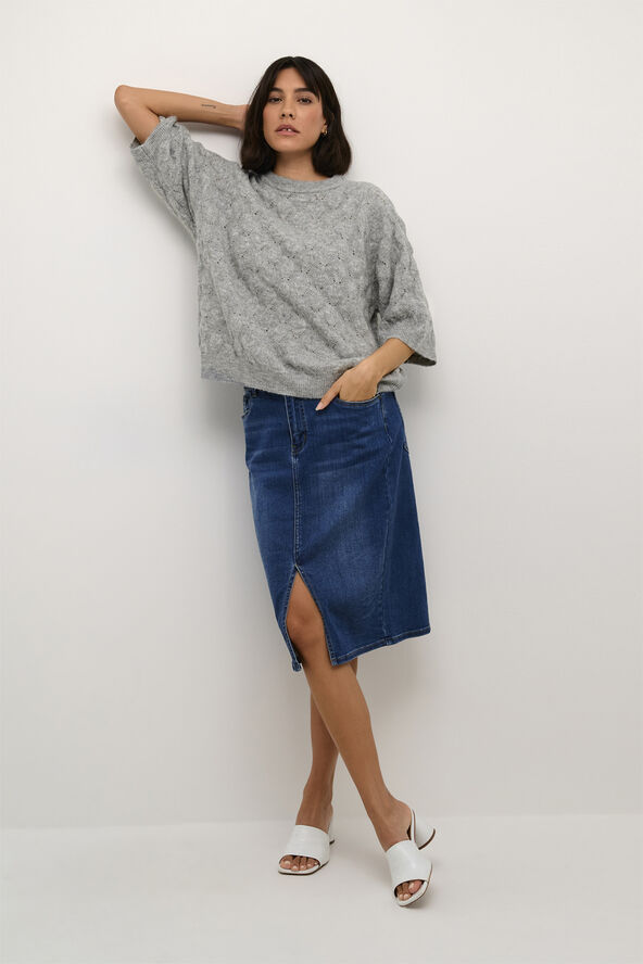 Kaffe KAmalene Knit Pullover Grey melange