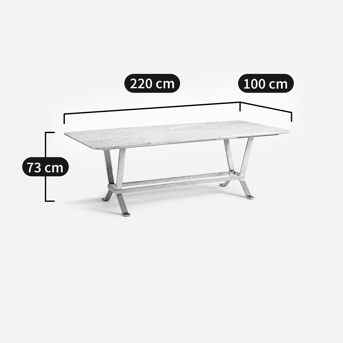 OTTO STUDIO PARA AM.PM<br>Mesa de jantar em mármore e ferro, ZEN