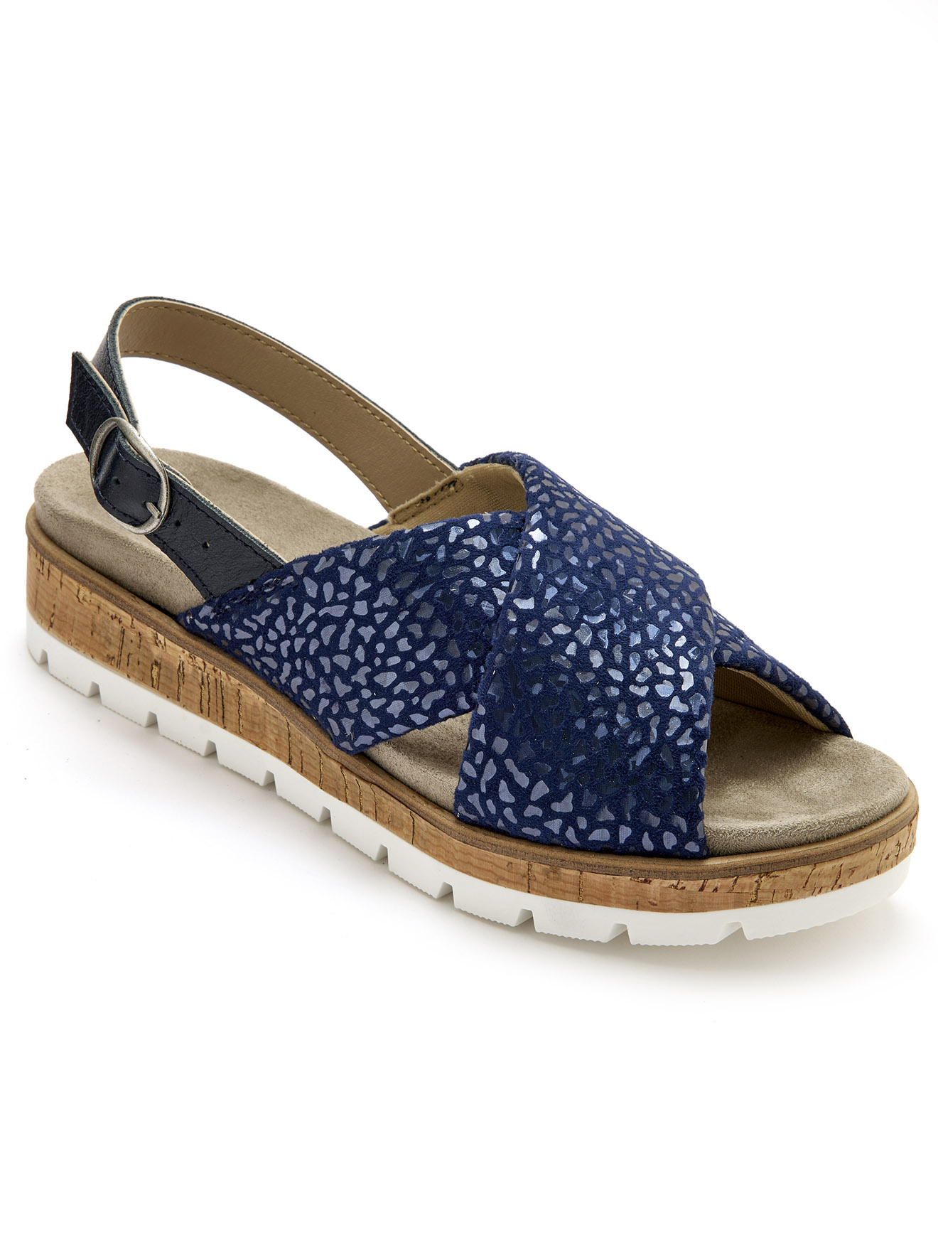 Sandales extensibles doublées cuir
