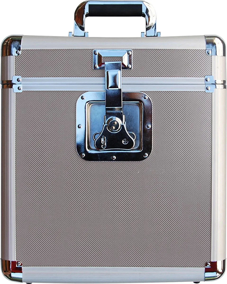 Rock on Wall Flight Case 25 LP Silver Étuis et protections