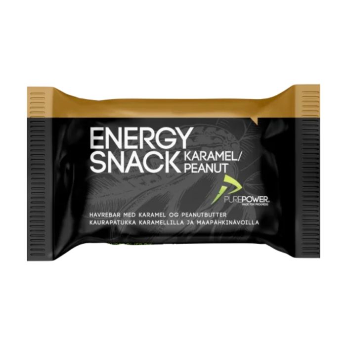 PurePower Unisex Energi-barer Energy Snack Caramel Peanut Hvid