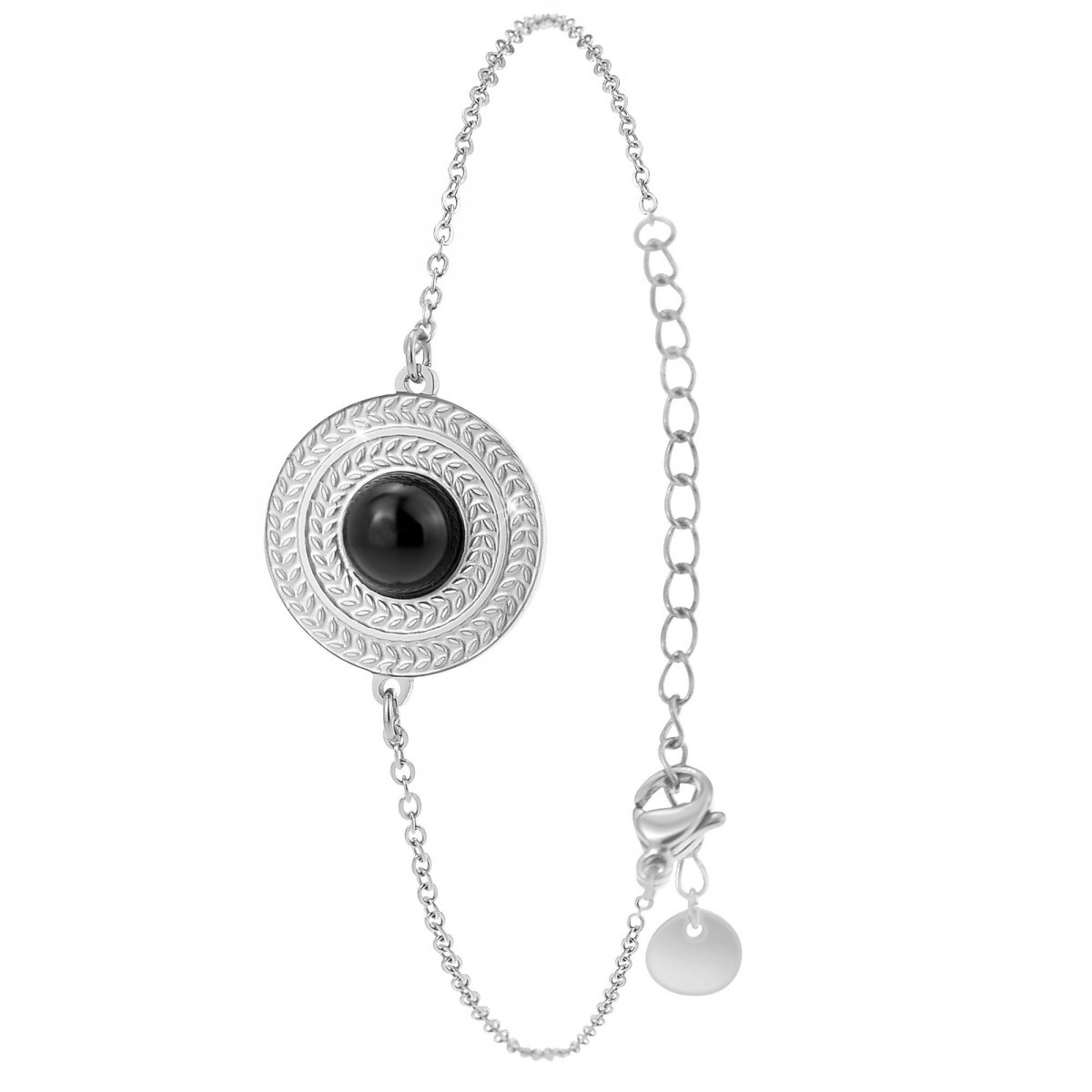Bracelet SC Bohème orné d'une obsidienne