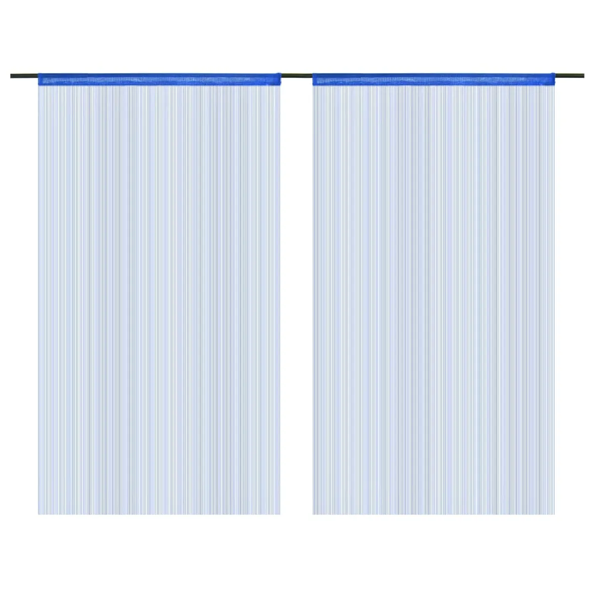 vidaXL - Rideau en fils 2 pcs 100 x 250 cm Bleu