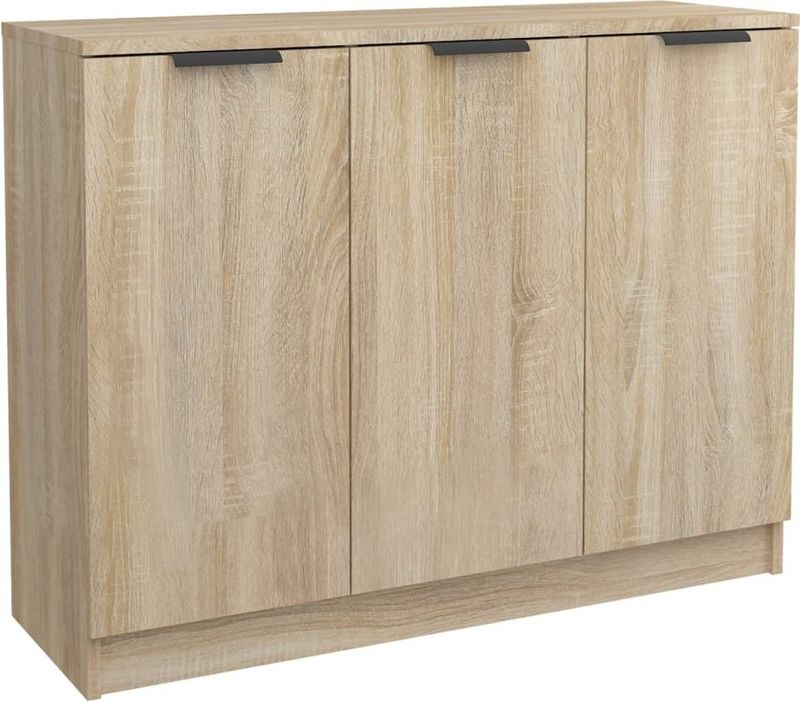 vidaXL Dressoir - Sonoma Eikenkleurig - Bewerkt Hout - Montage Vereist