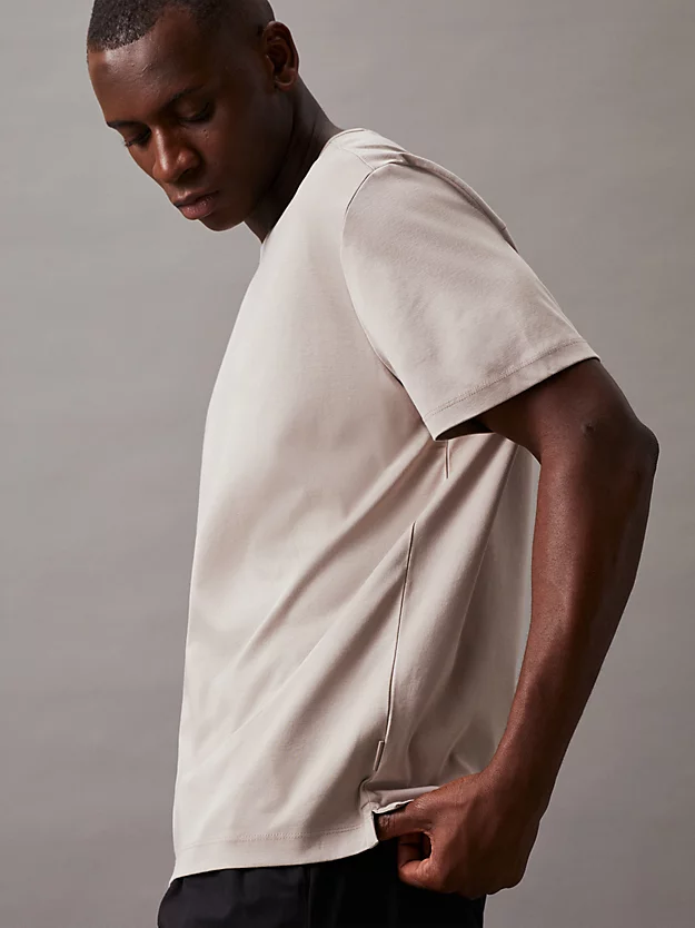 Camiseta de algodão mercerizado