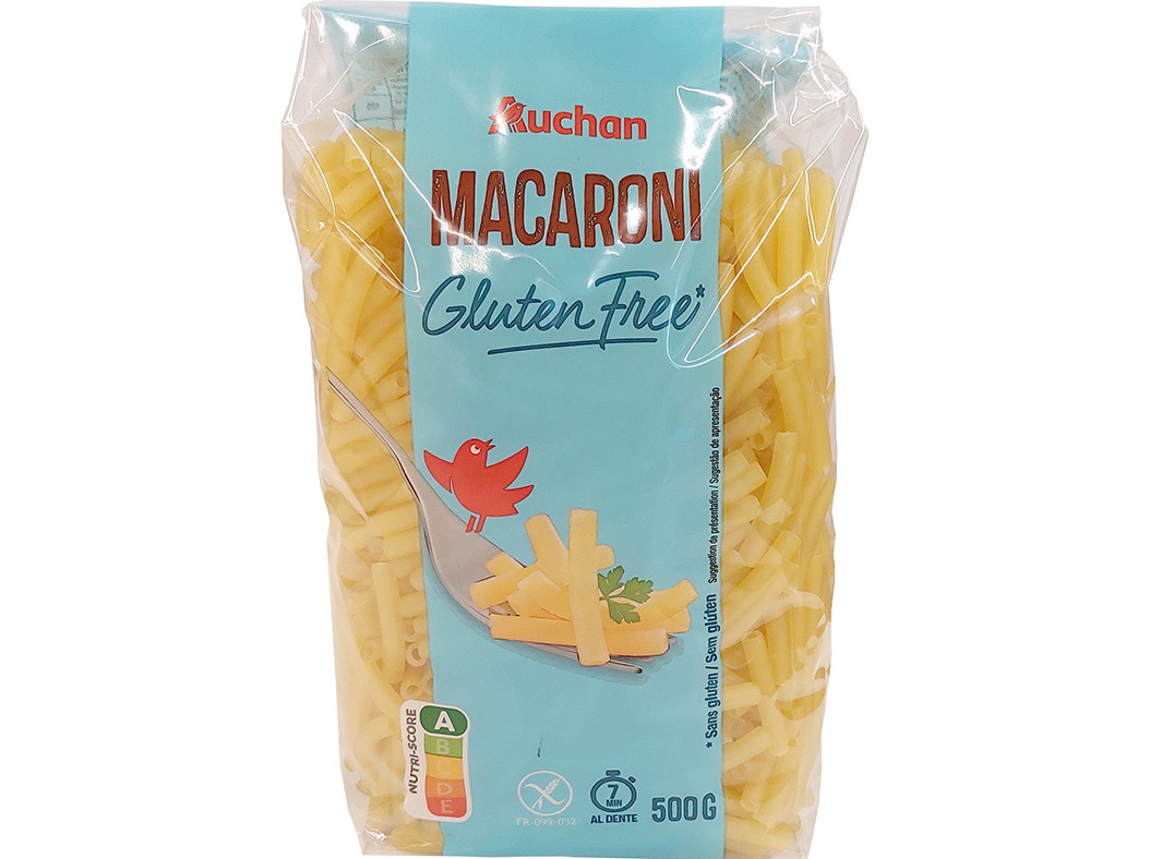 MASSA AUCHAN MACARRÃO SEM GLÚTEN 500G
