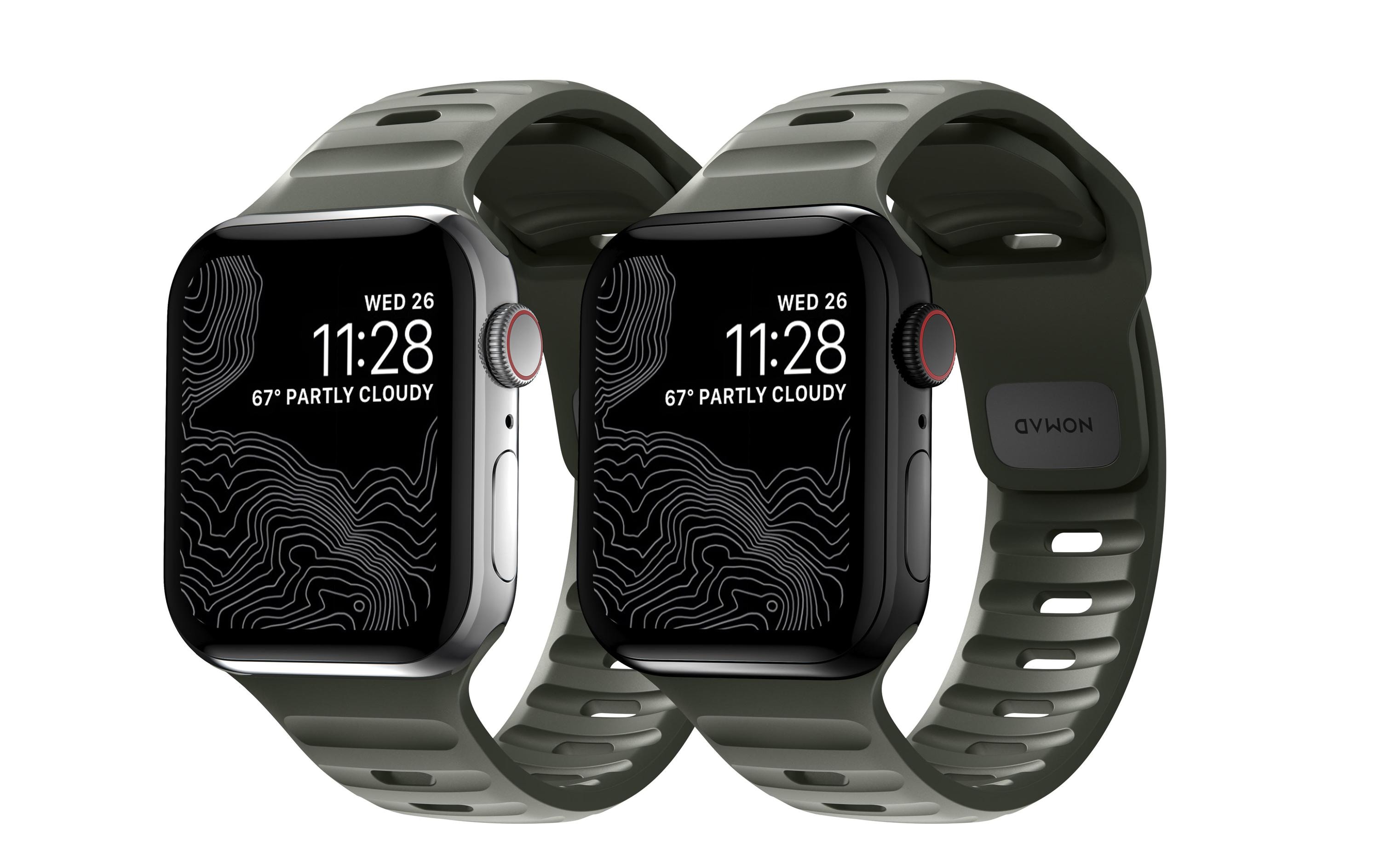Armband Sport Ash GreenModernes Sportband aus weichem, flexiblem FKM-Gummi