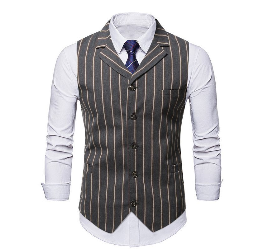 Lefitt - Gestreept vest met knoopjes