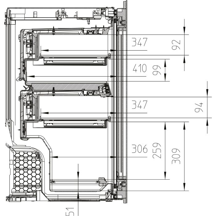 Miele Einbau-Weinschrank KWT 6422 iG-1 Obsidianschwarz