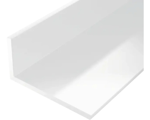 PVC hoekprofiel, wit, 20x10x1,5 mm, 2 m