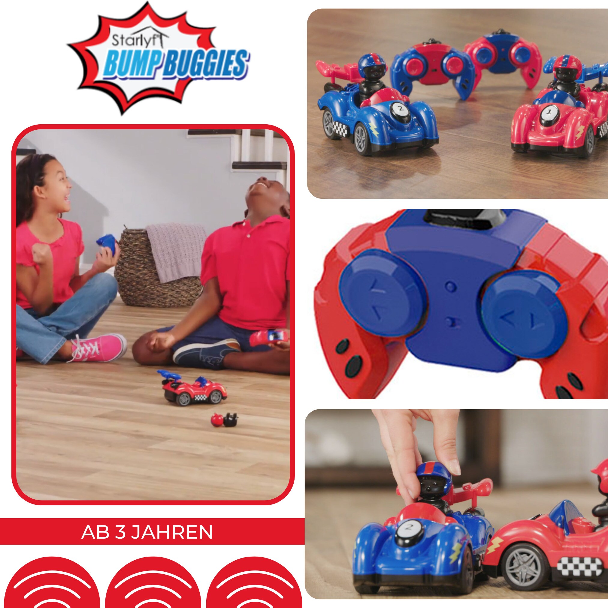 Starlyf® Ferngesteuertes Auto - Autospielzeug Kinder Bump Buggies