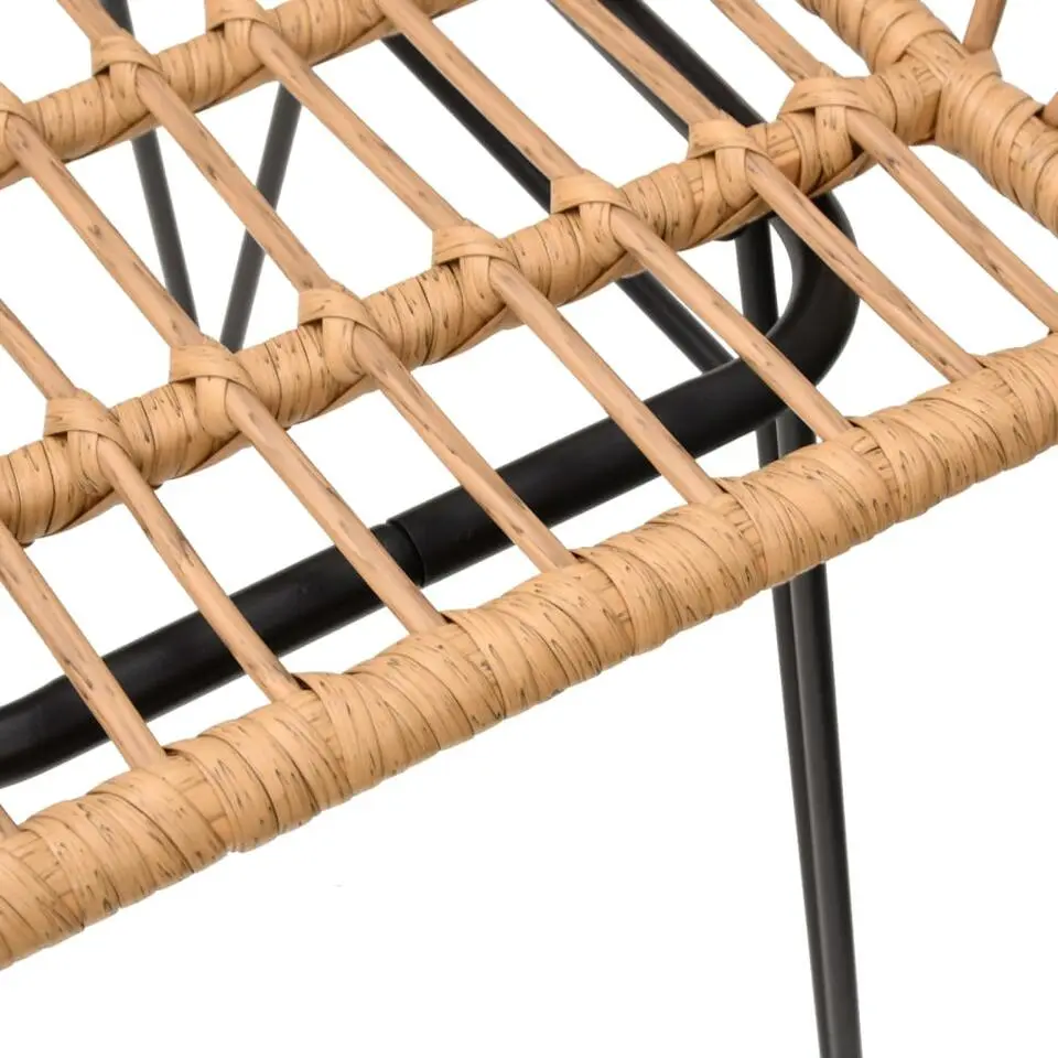 vidaXL - Tuinstoelen - Bruin - Staal - 2 stuks - Met armleuning - 56x64x80 cm