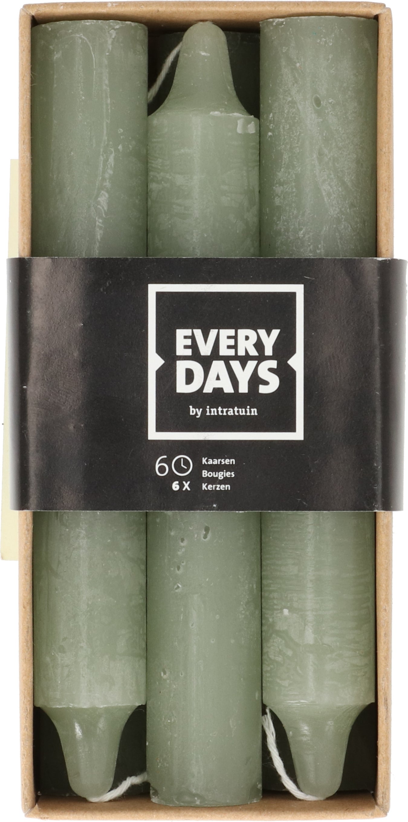 Everydays dinerkaars Rustiek licht groen 6 uur 6 stuks