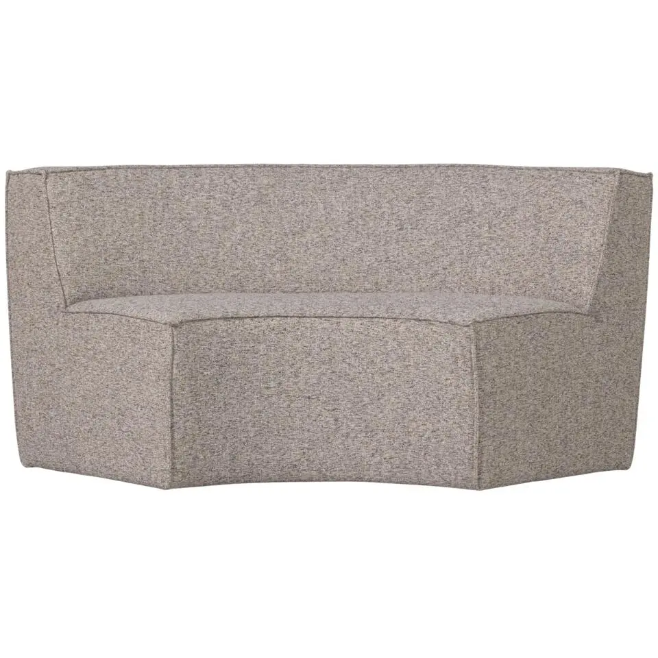 WOOOD Europa 2-Zits Eetbank - Geweven Stof - Zand - 85x131x131