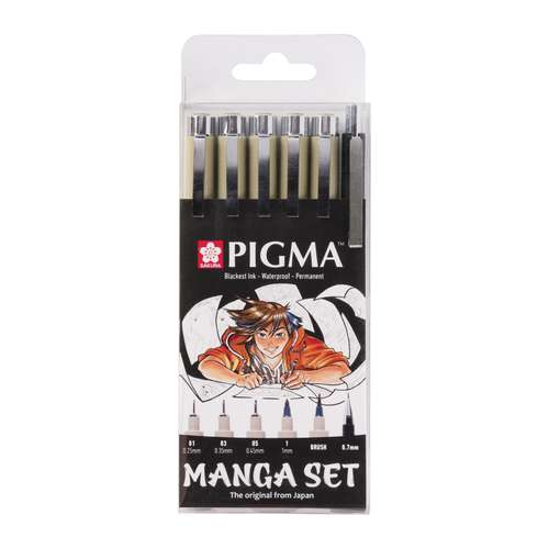 SAKURA® PIGMA® Manga-Set, 6-teilig