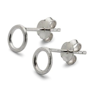 Ohrstecker Satin-Circle, Silber