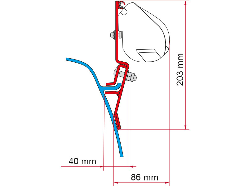 Fiamma F35 adapter VW T3