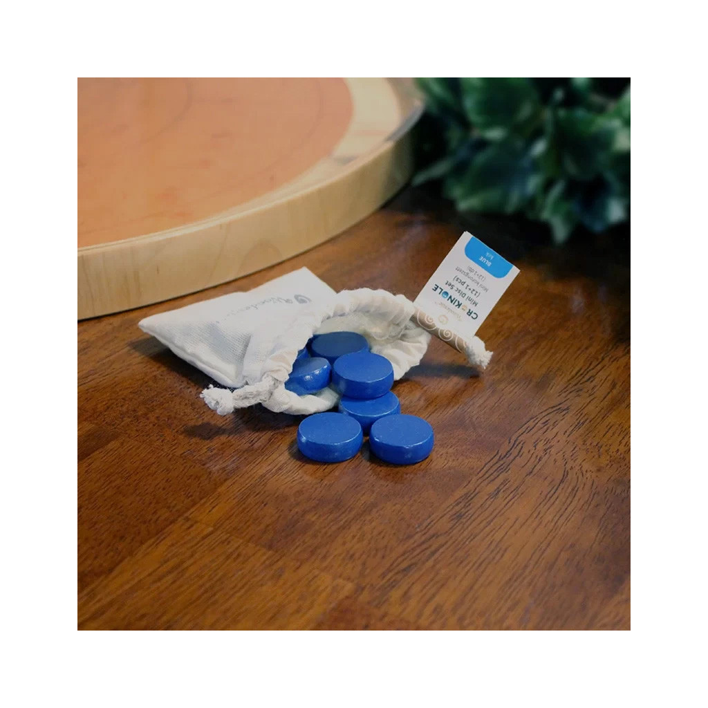 Ensemble de palets Woodestic Crokinole Mini (Bleu)