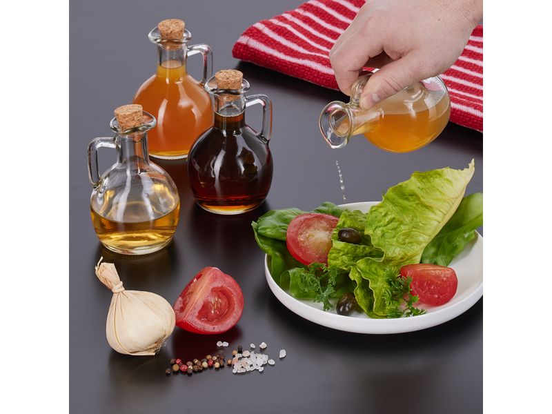 relaxdays Einmachflasche 150 ml, 24 Stück Bauchige Schnapsflaschen mit Henkel