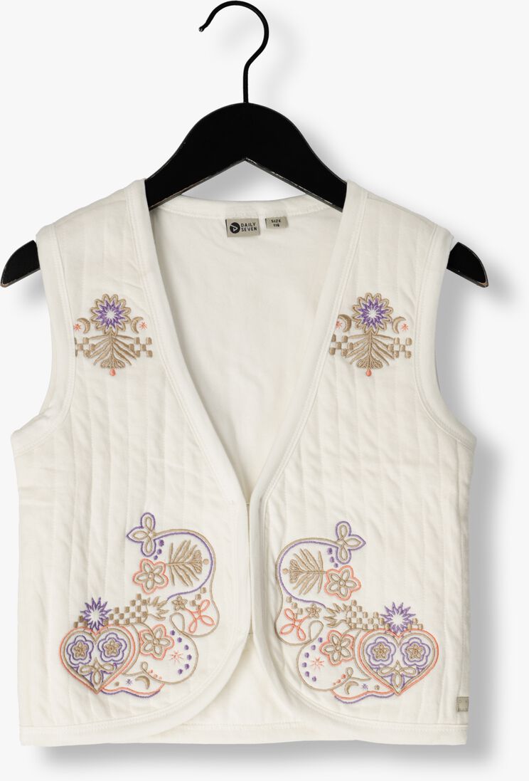 DAILY7 gebroken wit daily7 gilet padded embroidery gilet
