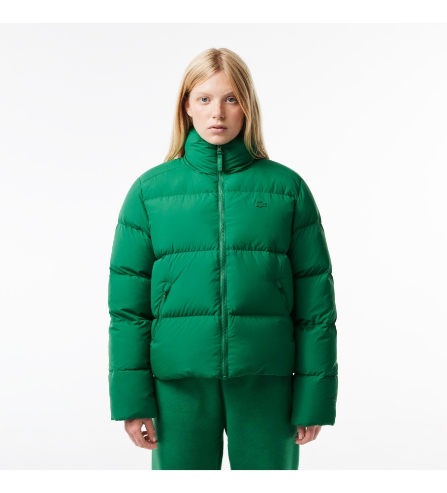 Jaqueta Lacoste Verde Dobrável Acolchoada