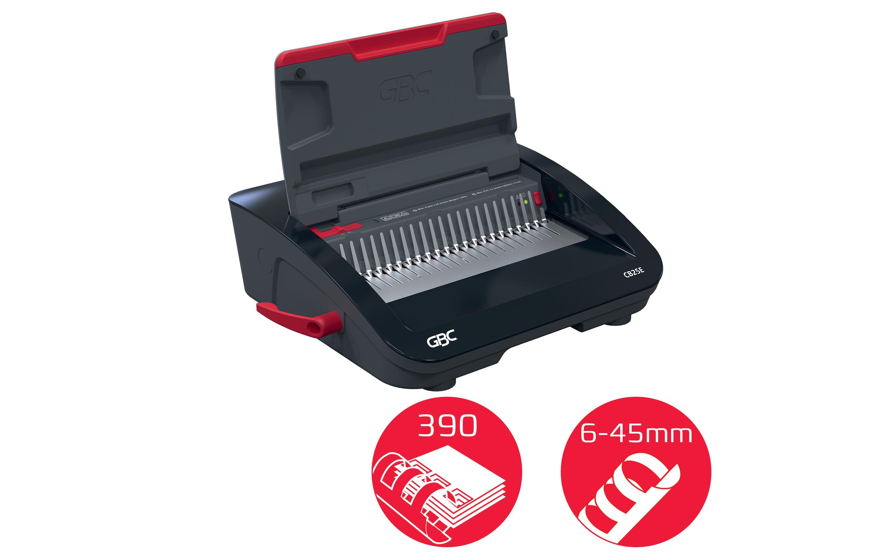 Plastikbindegerät Combbind CB25E 390 Seiten<br>Spiralbindegerät