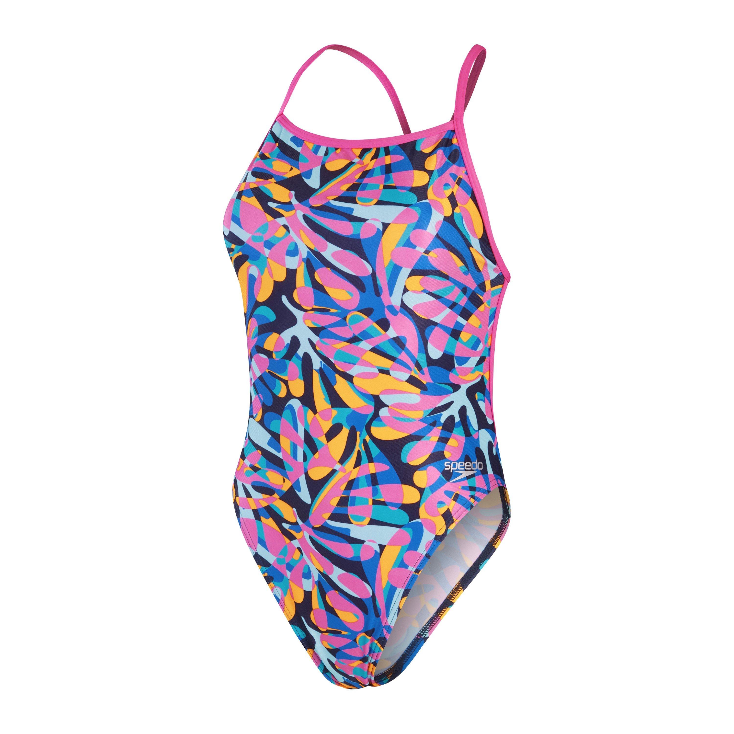 Speedo Club Training Placement Digital V Back Swimsuit
