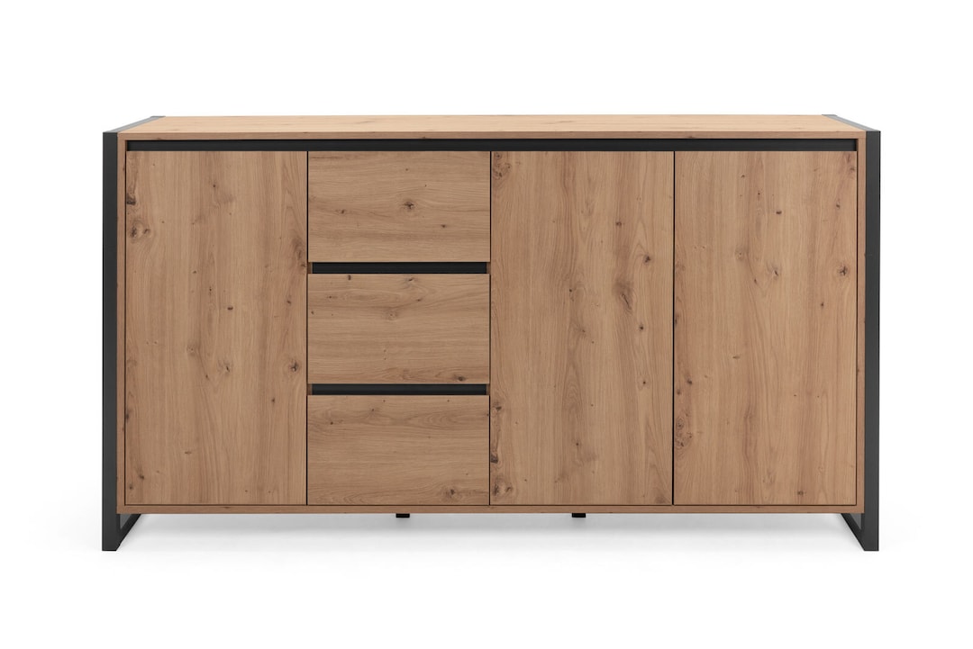 Sideboard DENVER 160 x 88 cm braun/ grau