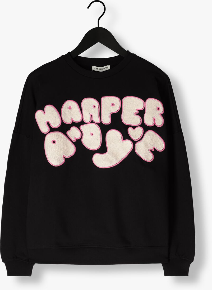 HARPER & YVE zwarte harper & yve sweater logo-sw