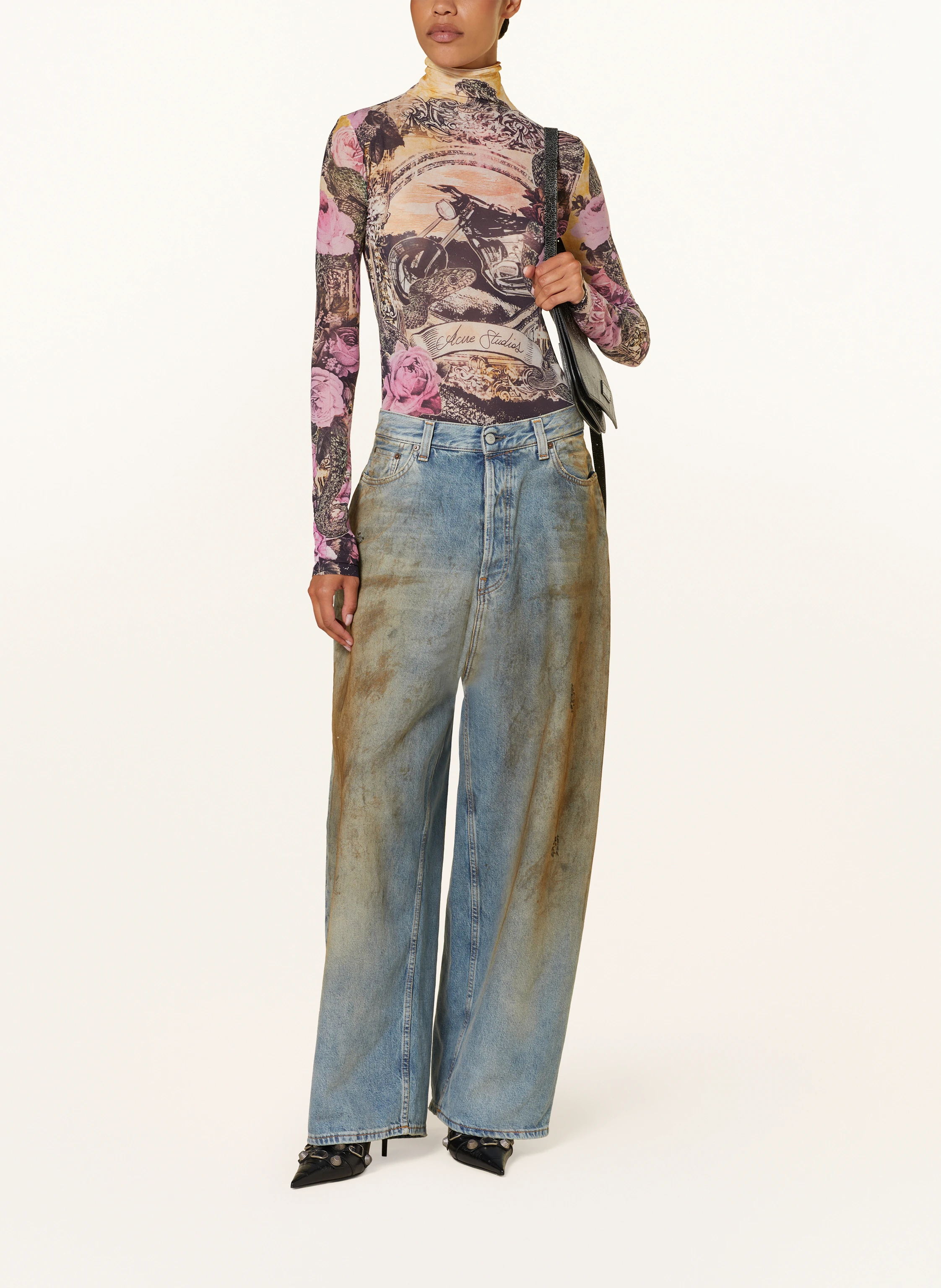 Acne Studios Rollkragenshirt aus Mesh