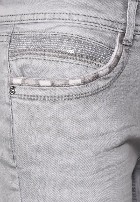 Casual Fit Jeans mit Stretch - super light grey bleach