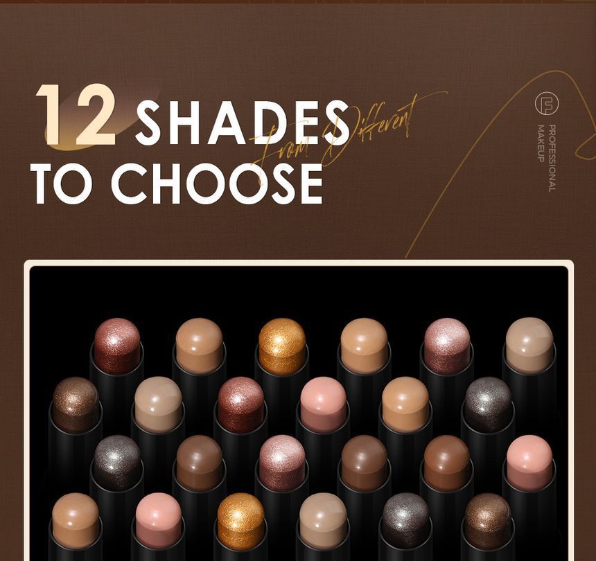 FOCALLURE - Shimmer Cream Eyeshadow Pencil - 12 kleuren