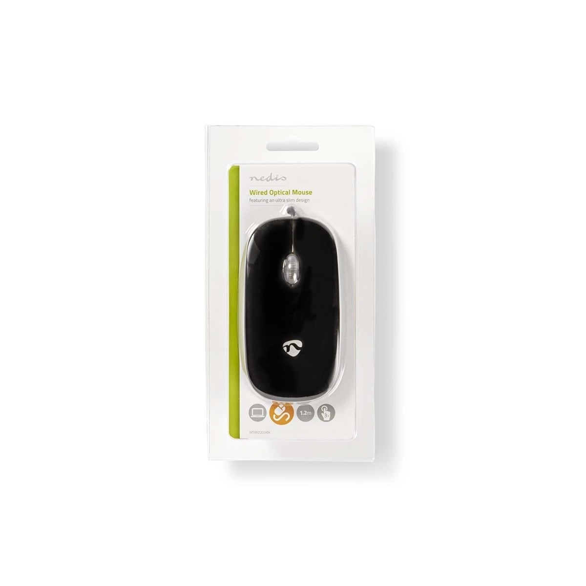 Nedis Mus | Wired | 1000 dpi | Antall knapper: 3 | Both Handed