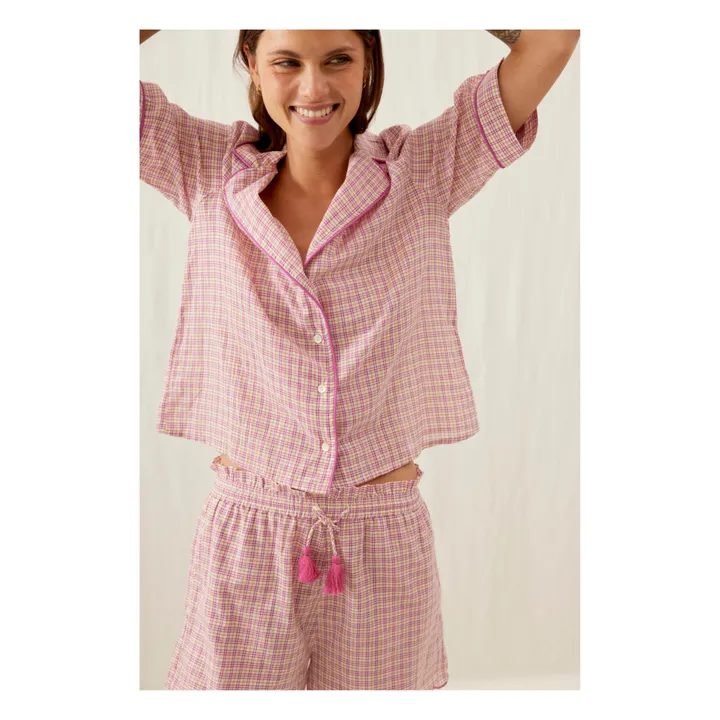 Louise Misha Pyjama Louizala Coton Bio - Collection Femme | Rose