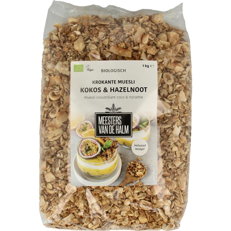 De Halm Muesli Krokant Kokos En Hazeln Oten Bio (1000 gr)
